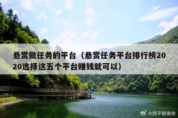 悬赏做任务的平台(悬赏任务平台排行榜2020选择这五个平台赚钱就可以)