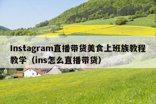 Instagram直播带货美食上班族教程教学(ins怎么直播带货)