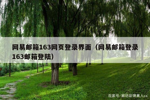 网易邮箱163网页登录界面(网易邮箱登录163邮箱登陆)