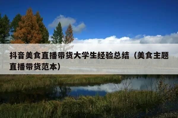 抖音美食直播带货大学生经验总结(美食主题直播带货范本)
