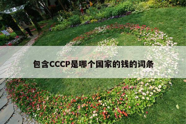 包含CCCP是哪个国家的钱的词条