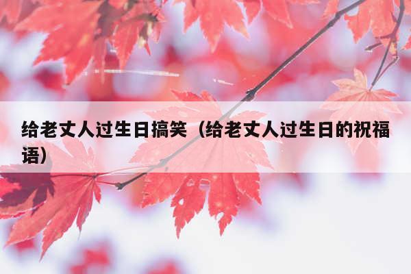 给老丈人过生日搞笑（给老丈人过生日的祝福语）