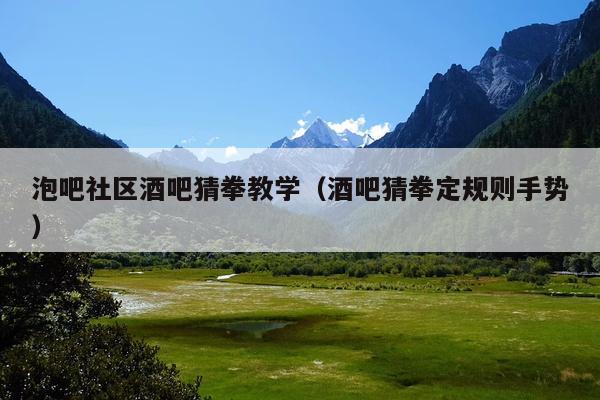 泡吧社区酒吧猜拳教学（酒吧猜拳定规则手势）