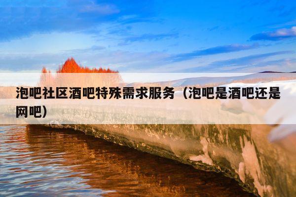 泡吧社区酒吧特殊需求服务（泡吧是酒吧还是网吧）