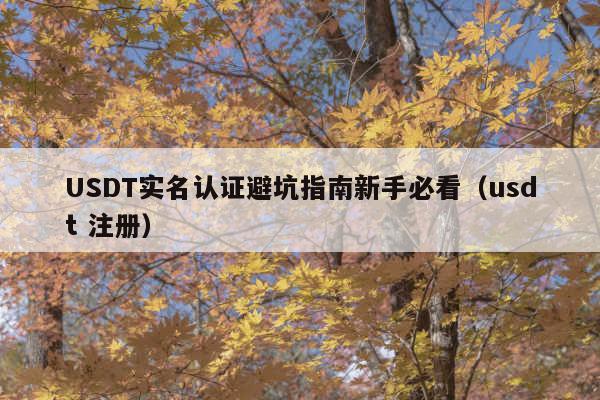USDT实名认证避坑指南新手必看（usdt 注册）