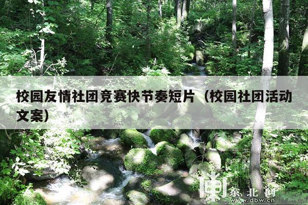 校园友情社团竞赛快节奏短片(校园社团活动文案)