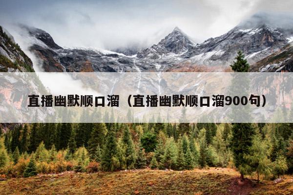 直播幽默顺口溜(直播幽默顺口溜900句)