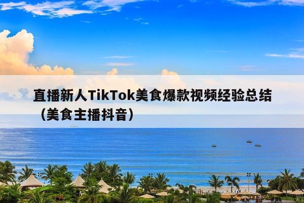 直播新人TikTok美食爆款视频经验总结(美食主播抖音)