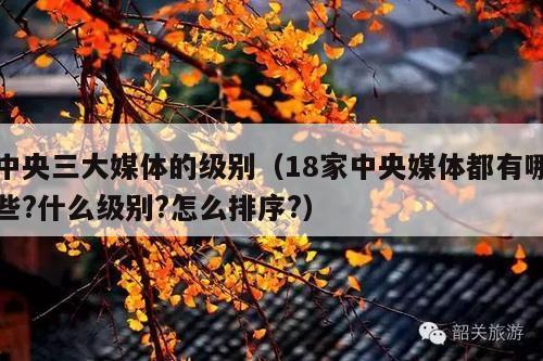 中央三大媒体的级别(18家中央媒体都有哪些?什么级别?怎么排序?)