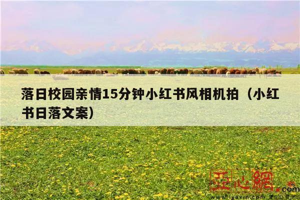 落日校园亲情15分钟小红书风相机拍(小红书日落文案)