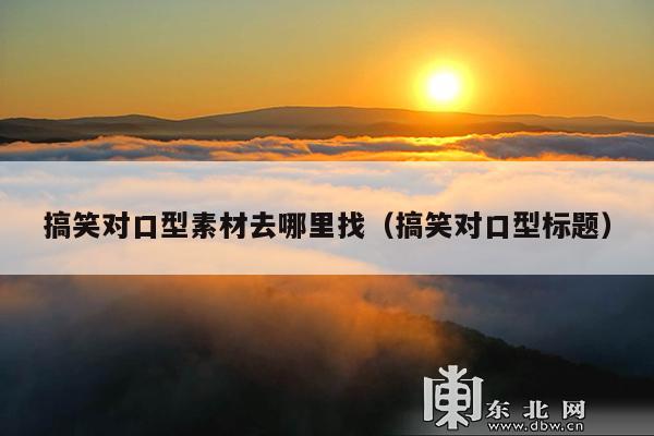 搞笑对口型素材去哪里找(搞笑对口型标题)