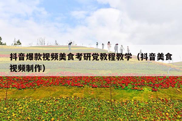 抖音爆款视频美食考研党教程教学(抖音美食视频制作)