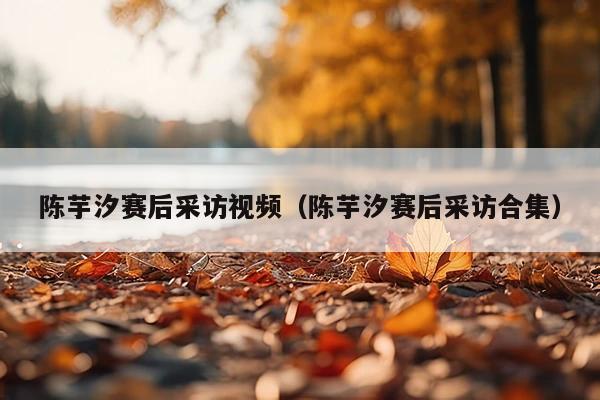 陈芋汐赛后采访视频(陈芋汐赛后采访合集)