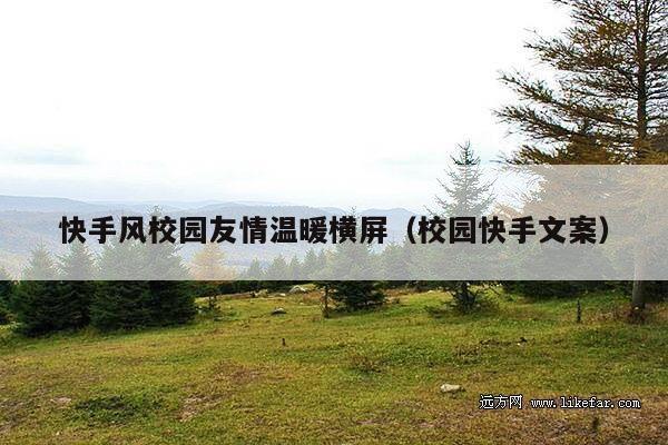 快手风校园友情温暖横屏(校园快手文案)