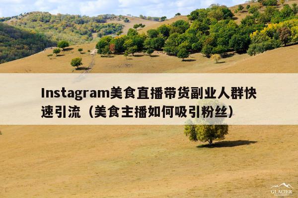 Instagram美食直播带货副业人群快速引流(美食主播如何吸引粉丝)