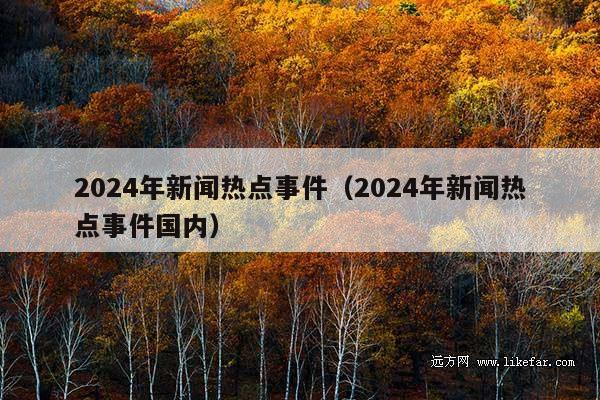 2024年新闻热点事件(2024年新闻热点事件国内)