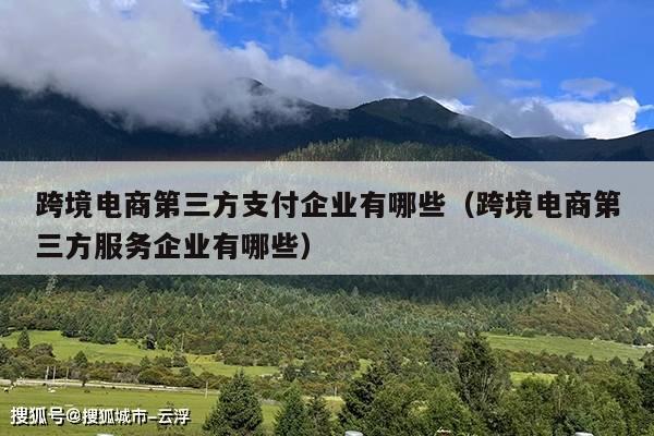 跨境电商第三方支付企业有哪些(跨境电商第三方服务企业有哪些)