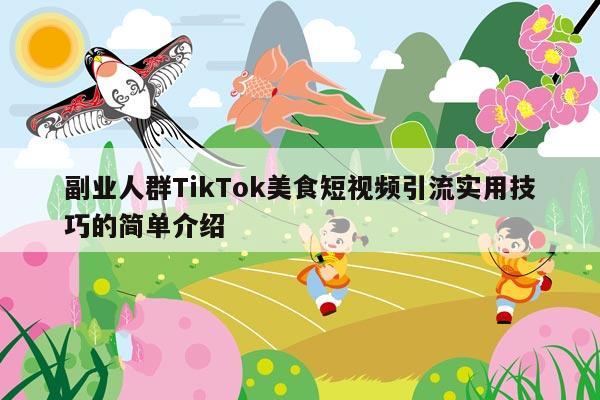 副业人群TikTok美食短视频引流实用技巧的简单介绍