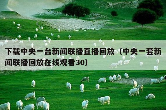 下载中央一台新闻联播直播回放(中央一套新闻联播回放在线观看30)