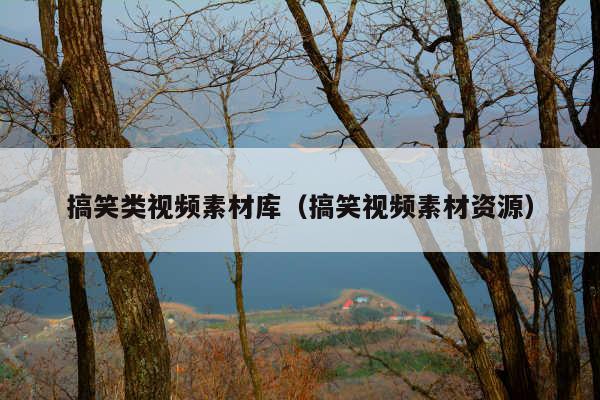 搞笑类视频素材库(搞笑视频素材资源)