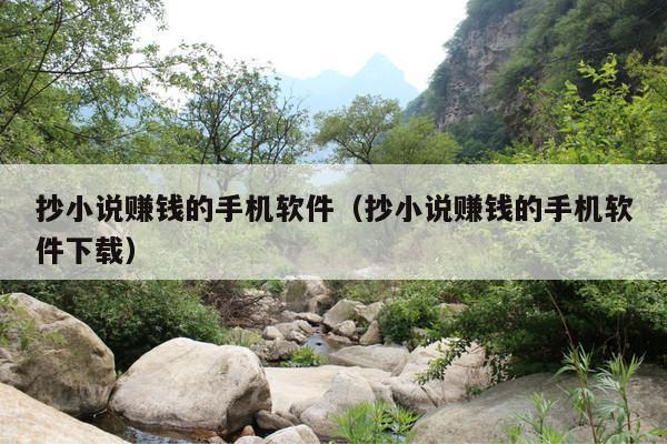 抄小说赚钱的手机软件(抄小说赚钱的手机软件下载)