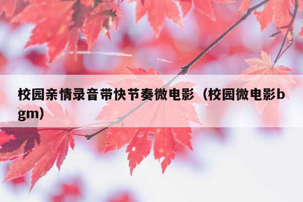 校园亲情录音带快节奏微电影(校园微电影bgm)