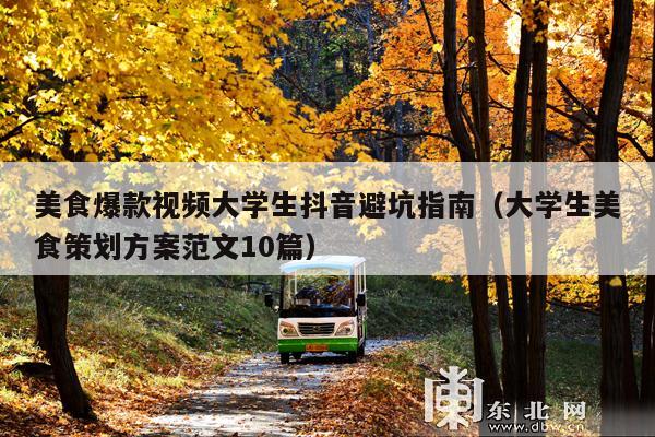 美食爆款视频大学生抖音避坑指南(大学生美食策划方案范文10篇)