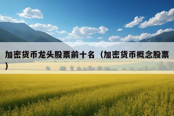 加密货币龙头股票前十名(加密货币概念股票)