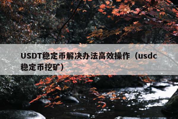 USDT稳定币解决办法高效操作(usdc稳定币挖矿)