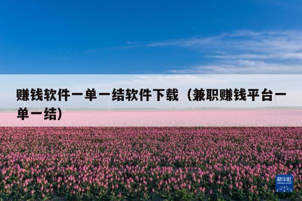赚钱软件一单一结软件下载(兼职赚钱平台一单一结)