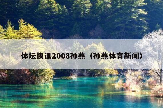 体坛快讯2008孙燕(孙燕体育新闻)