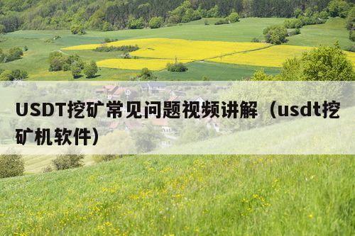 USDT挖矿常见问题视频讲解(usdt挖矿机软件)