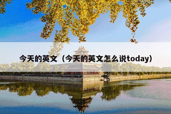 今天的英文(今天的英文怎么说today)