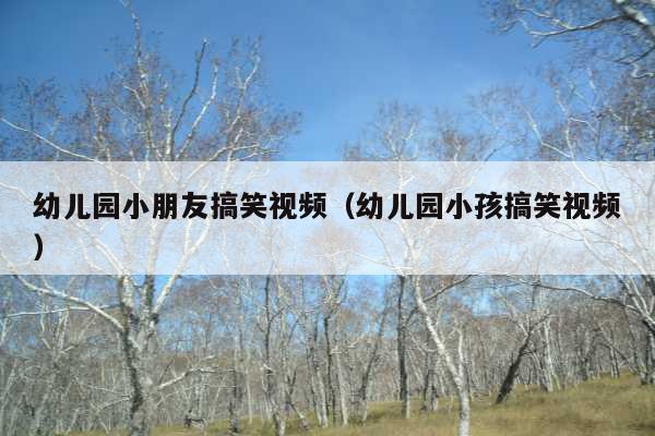 幼儿园小朋友搞笑视频(幼儿园小孩搞笑视频)