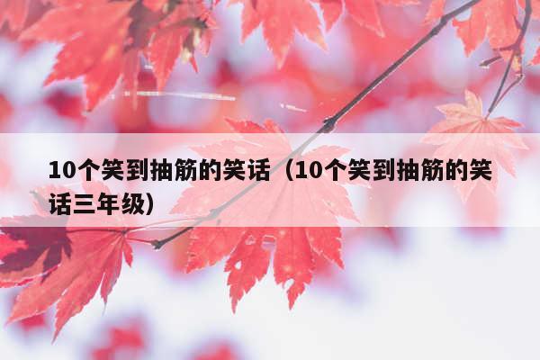 10个笑到抽筋的笑话(10个笑到抽筋的笑话三年级)