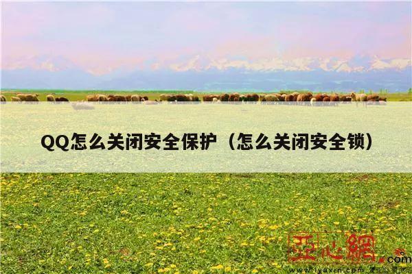 QQ怎么关闭安全保护(怎么关闭安全锁)