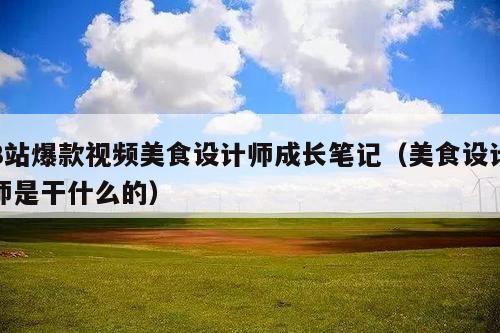 B站爆款视频美食设计师成长笔记(美食设计师是干什么的)