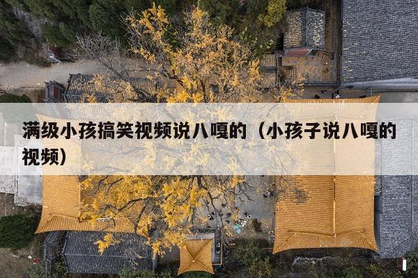 满级小孩搞笑视频说八嘎的(小孩子说八嘎的视频)