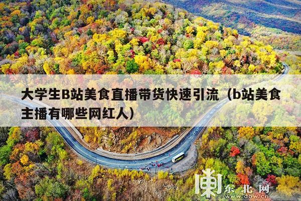 大学生B站美食直播带货快速引流(b站美食主播有哪些网红人)
