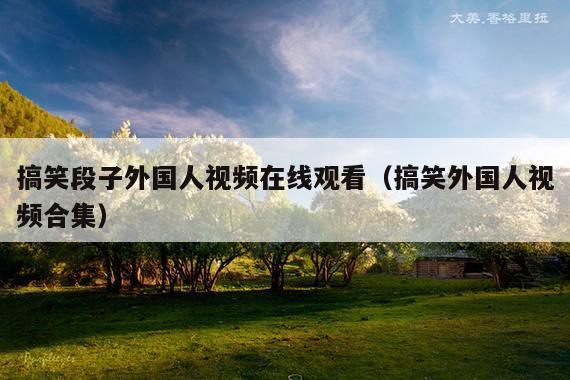 搞笑段子外国人视频在线观看(搞笑外国人视频合集)