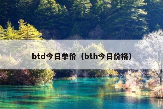btd今日单价(bth今日价格)