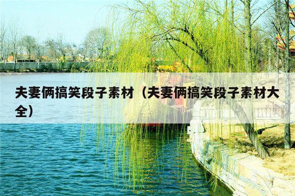 夫妻俩搞笑段子素材(夫妻俩搞笑段子素材大全)