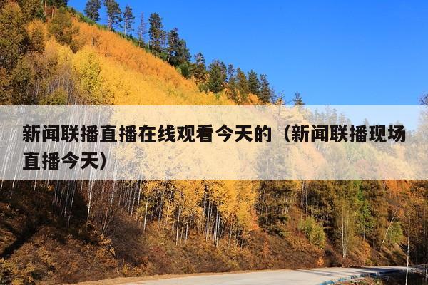 新闻联播直播在线观看今天的(新闻联播现场直播今天)