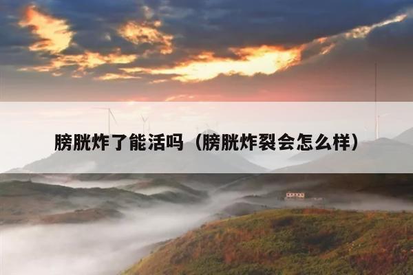 膀胱炸了能活吗(膀胱炸裂会怎么样)