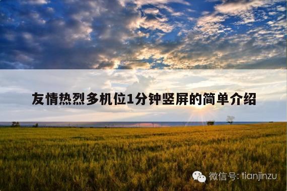 友情热烈多机位1分钟竖屏的简单介绍