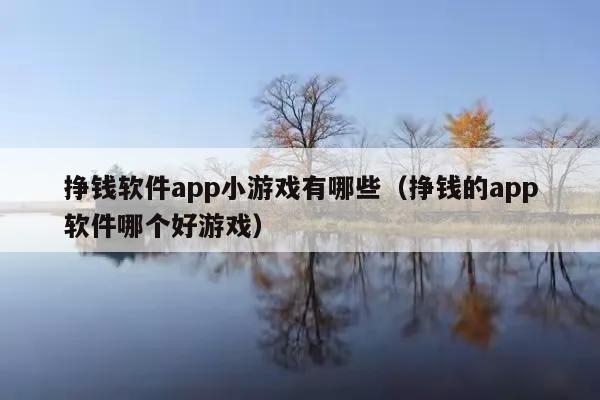 挣钱软件app小游戏有哪些(挣钱的app软件哪个好游戏)