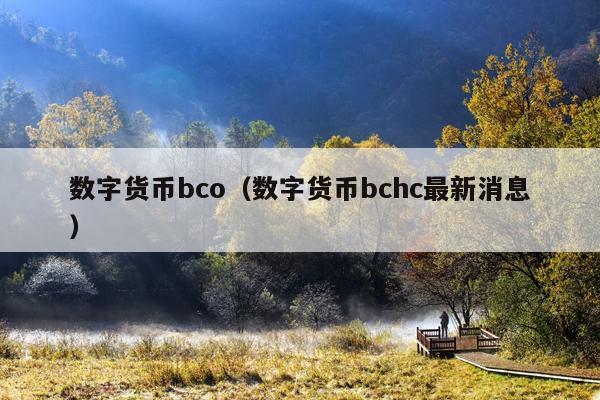 数字货币bco(数字货币bchc最新消息)