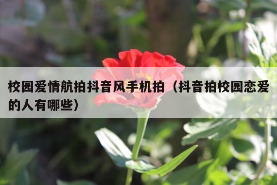 校园爱情航拍抖音风手机拍(抖音拍校园恋爱的人有哪些)