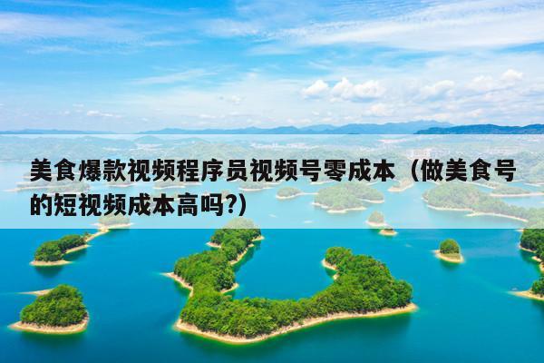 美食爆款视频程序员视频号零成本(做美食号的短视频成本高吗?)