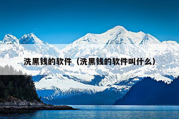 洗黑钱的软件（洗黑钱的软件叫什么）